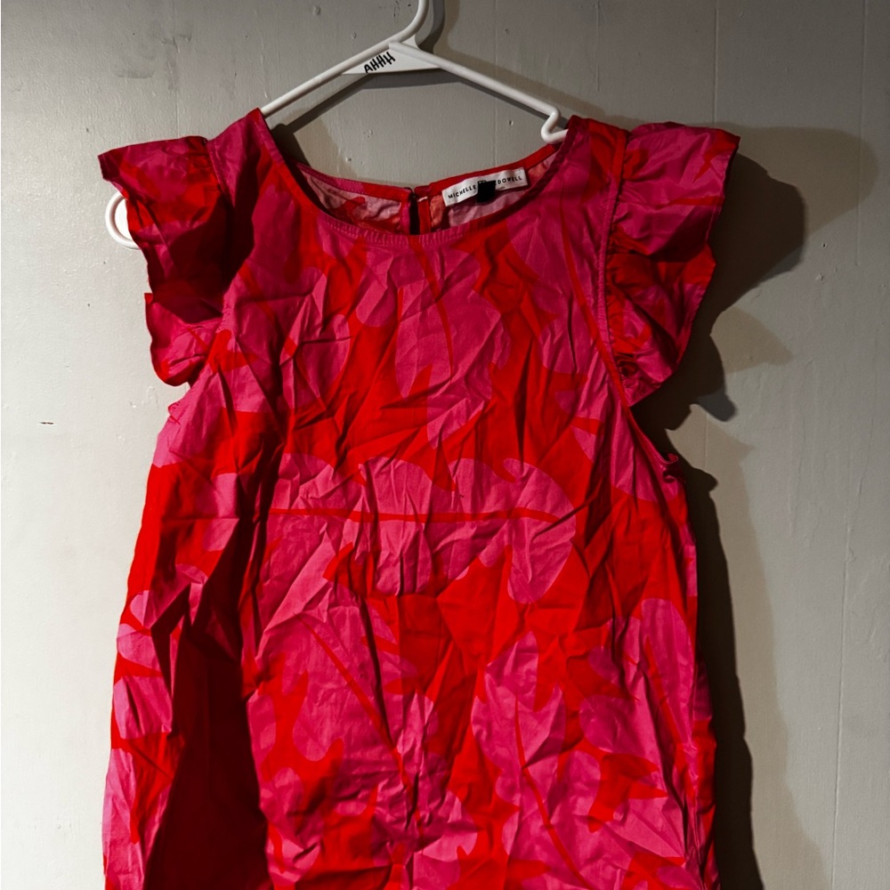 Pink and Red Women's Blouse